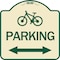 Signmission Bicycle Parking W/ Bidirectional Arrow Heavy-Gauge Aluminum Sign, 18" x 18", TG-1818-24314 A-DES-TG-1818-24314 - alternate 1